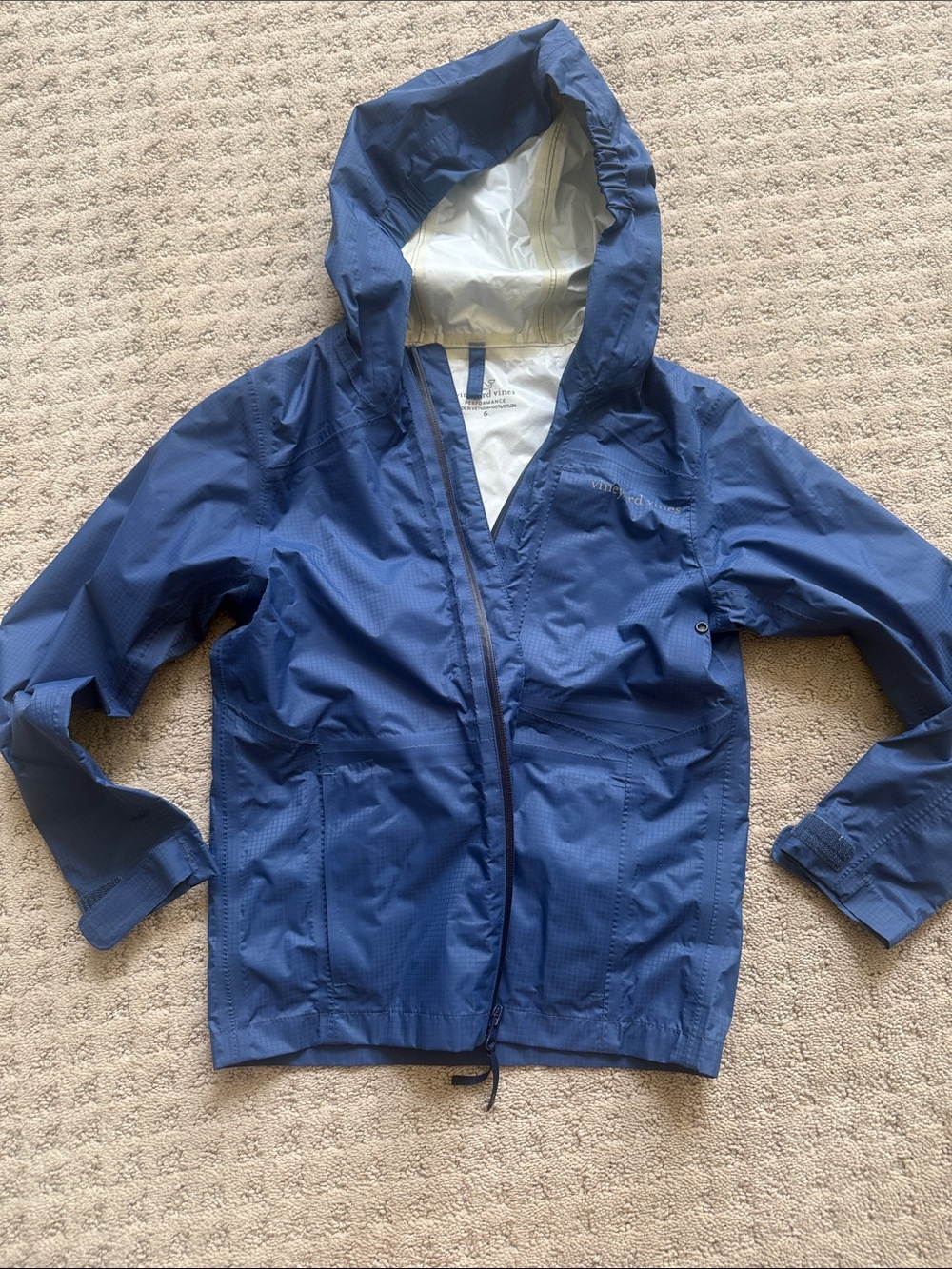 Vineyard Vines Kids Hooded Rain Jacket - Navy